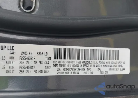 2014 Dodge Journey Se из США, поврежденный, VIN 3C4PDCAB0ET284048